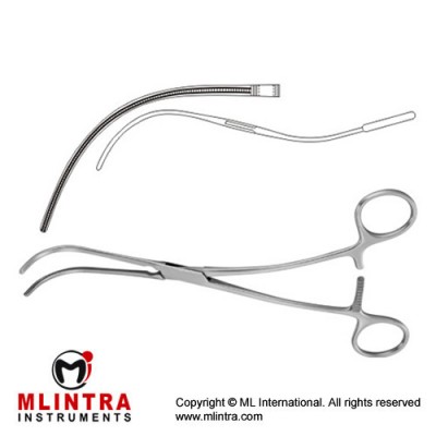 De Bakey Atrauma Peripheral Vascular Clamp Stainless Steel, 19 cm - 7 1/2"